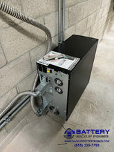 Load image into Gallery viewer, 6KVA 10KVA BBP UPS Providing Critical Emergency Backup Power To Facility Plus Voltage Regulation, Frequency Correction, And Power Conditioning To Electrical Sub Panel - Back
