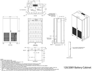 60KVA/120KWH Regen Compatible Elevator & Lighting Battery Backup System (UL924)