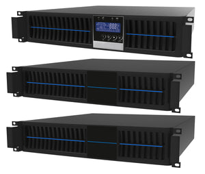 1 kVA / 900 Watt Convertible Rack Mount/Tower UPS (Uninterruptible Power Supply) And Power Conditioner For Sensitive Electronics With 2 External Battery Packs