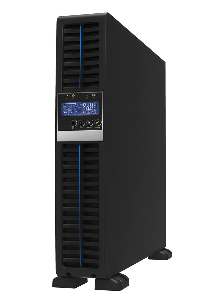 2 kVA / 1,800 Watt Convertible Rack Mount/Tower UPS (Uninterruptible Power Supply) And Power Conditioner For Sensitive Electronics Standing Upright
