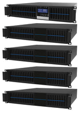Load image into Gallery viewer, 3 kVA / 2,700 Watt Convertible Rack Mount/Tower UPS (Uninterruptible Power Supply) And Power Conditioner For Sensitive Electronics With 4 External Battery Packs
