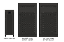 Load image into Gallery viewer, 30 kVA / 30 kW Advanced Digital 3 Phase Battery Backup Uninterruptible Power Supply (UPS) And Power Conditioner With 2 External Battery Cabinets

