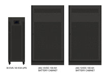 Load image into Gallery viewer, 40 kVA / 40 kW Advanced Digital 3 Phase Battery Backup Uninterruptible Power Supply (UPS) And Power Conditioner With 2 External Battery Cabinets
