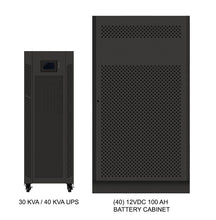 Load image into Gallery viewer, 40 kVA / 40 kW Advanced Digital 3 Phase Battery Backup Uninterruptible Power Supply (UPS) And Power Conditioner With 1 External Battery Cabinet
