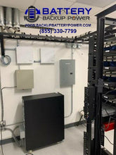 Load image into Gallery viewer, Battery Backup Power 10KVA 15KVA 20KVA 120/208Y 3 Phase UPS Side View Of Hardwire Connection To Electrical Sub Panel