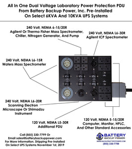 Plug And Play 10 kVA / 10,000 Watt Power Conditioner, Voltage Regulator, & Battery Backup UPS With Built In Isolation Transformer