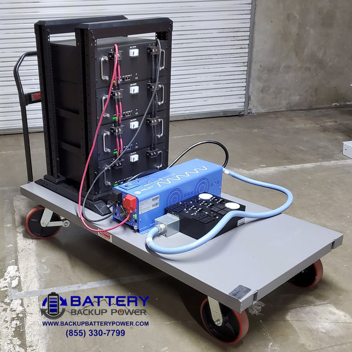 20 KWH Mobile Rental Battery Backup Cart For Temporary Power
