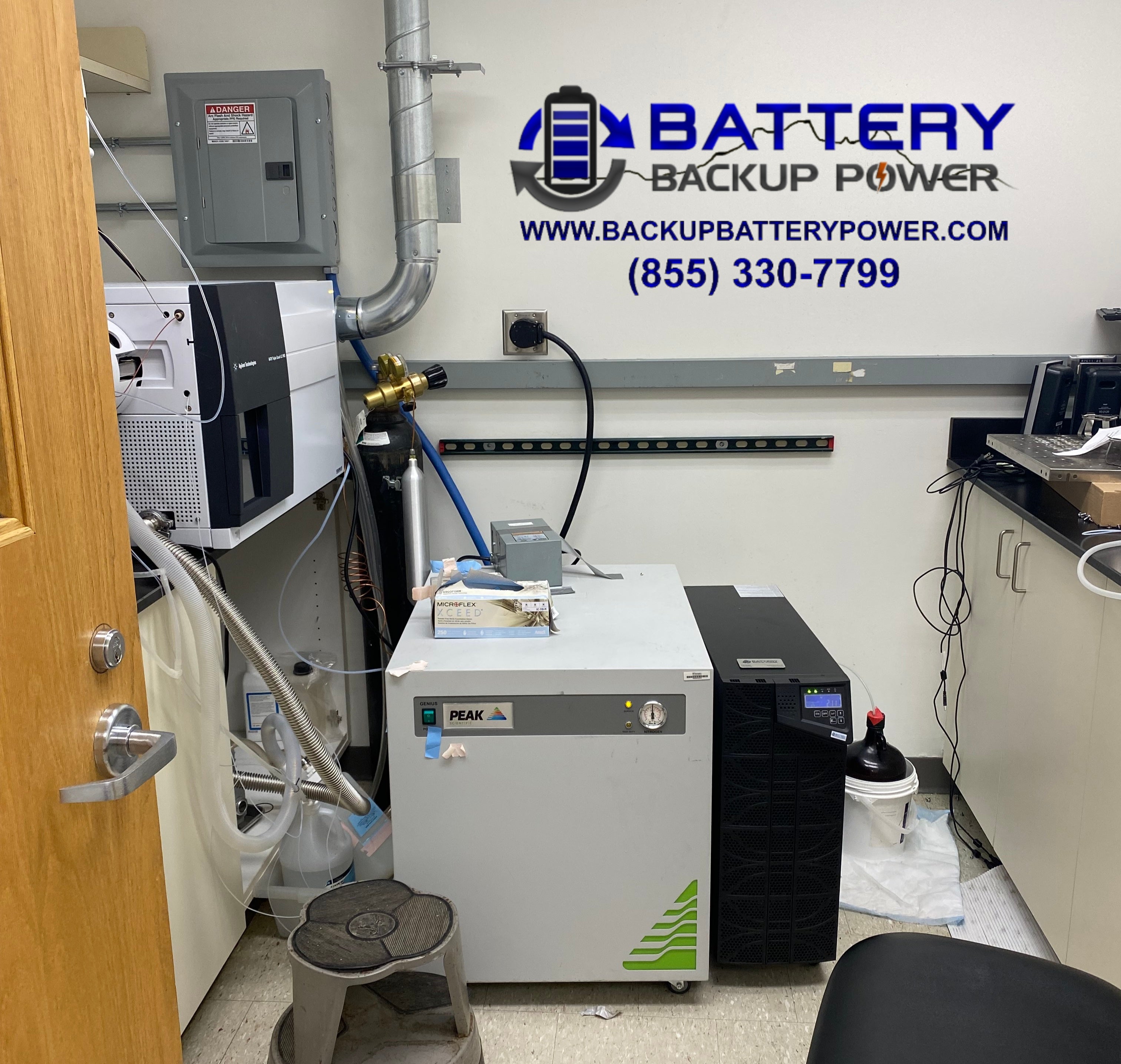 UPS Protecting Agilent 6470 Triple Quad LCMS & Peak Nitrogen