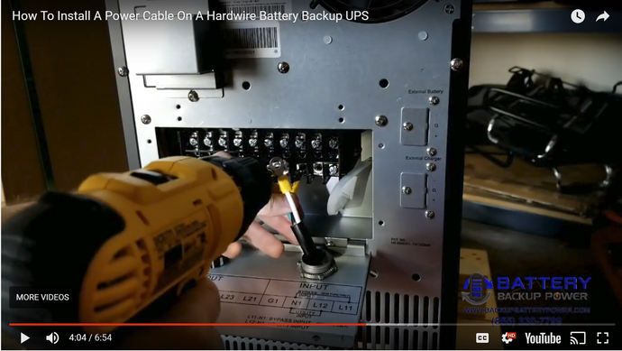 How To Install A Power Cord On A Hardwire Battery Backup UPS