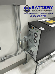6KVA 10KVA BBP UPS On Unistrut In Facility Providing Backup Power To Electrical Sub Panel - Back