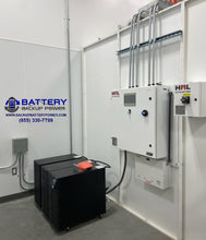 Load image into Gallery viewer, 6KVA 10KVA BBP UPS With Extended Backup Time 2 Hour External Battery Packs In Facility Providing Backup Power To Electrical Sub Panel For Extraction Booth
