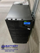 Load image into Gallery viewer, 6KVA 10KVA BBP UPS Providing Critical Emergency Backup Power To Facility Plus Voltage Regulation, Frequency Correction, And Power Conditioning To Electrical Sub Panel - Front Close Up View
