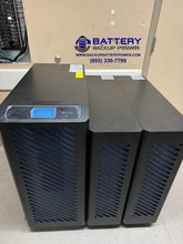 Load image into Gallery viewer, BBP-ADV 3 Phase 120/208Y UPS 15KVA 20KVA With Multiple Two Extended Backup Time External Battery Packs Connected For Long Duration Battery Backup Without Generator Front View
