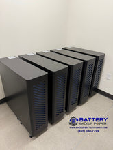 Load image into Gallery viewer, BBP-ADV 3 Phase 120/208Y UPS 15KVA 20KVA With Multiple Five Extended Backup Time External Battery Packs Connected For Long Duration Battery Backup Without Generator Side By Side Hours Backup Days Backup Weeks Backup Front View
