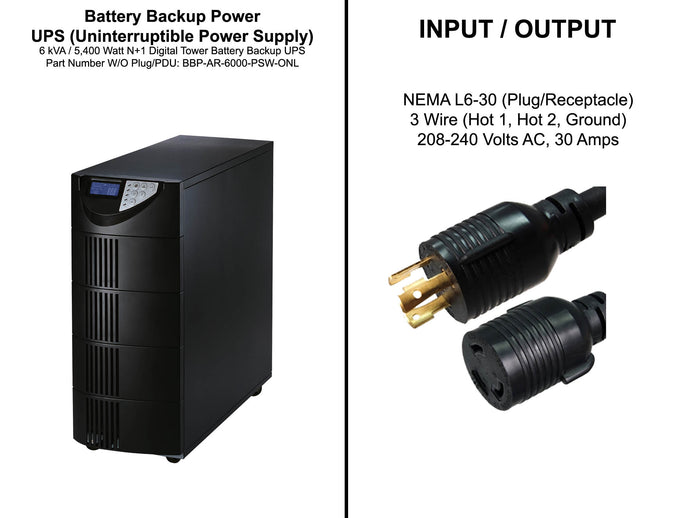 6KVA Digital UPS With NEMA L6-30 Input And Output