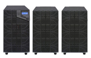10 kVA / 10,000 Watt N+1 Digital Tower Battery Backup UPS And Power Conditioner With 2 External Battery Packs