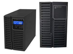1 kVA / 900 Watt DSP Tower UPS (Uninterruptible Power Supply) And Power Conditioner For Sensitive Electronics With External Battery Pack