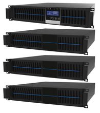 Load image into Gallery viewer, 1 kVA / 900 Watt Convertible Rack Mount/Tower UPS (Uninterruptible Power Supply) And Power Conditioner For Sensitive Electronics With 3 External Battery Packs
