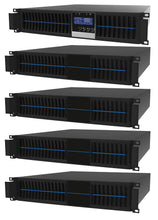 Load image into Gallery viewer, 3 kVA / 2,700 Watt Convertible Rack Mount/Tower UPS (Uninterruptible Power Supply) And Power Conditioner For Sensitive Electronics With 4 External Battery Packs
