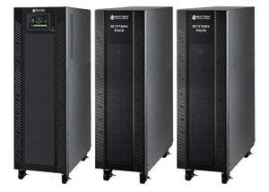 10 kVA / 10 kW Advanced Digital 3 Phase Battery Backup Uninterruptible Power Supply (UPS) And Power Conditioner With 2 External Battery Packs