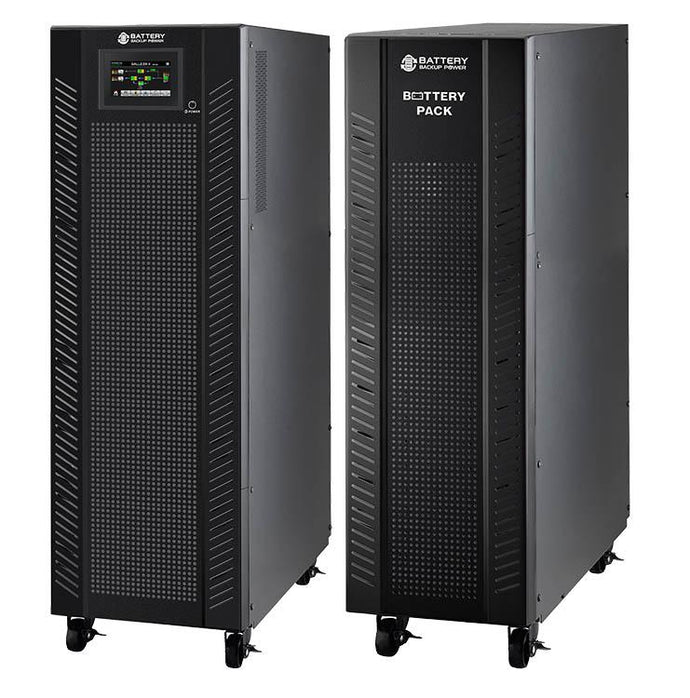10 kVA / 10 kW Advanced Digital 3 Phase Battery Backup Uninterruptible Power Supply (UPS) And Power Conditioner With 1 External Battery Pack