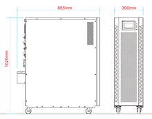 Load image into Gallery viewer, 20 kVA / 20 kW Advanced Digital 3 Phase Battery Backup Uninterruptible Power Supply (UPS) And Power Conditioner Dimensions
