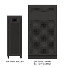 Load image into Gallery viewer, 40 kVA / 40 kW Advanced Digital 3 Phase Battery Backup Uninterruptible Power Supply (UPS) And Power Conditioner With 1 External Battery Cabinet
