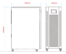 Load image into Gallery viewer, 30 kVA / 30 kW Advanced Digital 3 Phase Battery Backup Uninterruptible Power Supply (UPS) And Power Conditioner Dimensions
