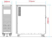 Load image into Gallery viewer, External Battery Cabinet For Advanced Digital 10 KVA To 20 KVA 3 Phase Systems Dimensions
