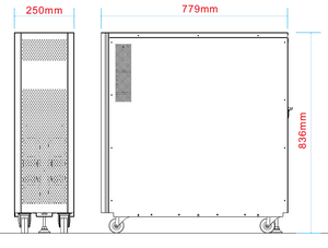 External Battery Cabinet For Advanced Digital 10 KVA To 20 KVA 3 Phase Systems Dimensions