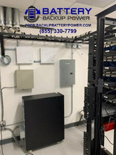 Load image into Gallery viewer, Battery Backup Power 10KVA 15KVA 20KVA 120/208Y 3 Phase UPS Side View Of Hardwire Connection To Electrical Sub Panel
