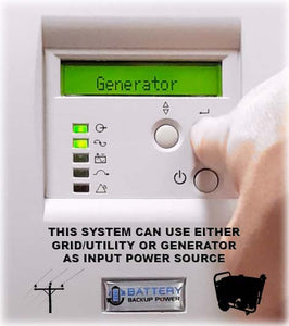 Battery Backup Power Uninterruptible Power Supply (UPS) Works With Generator