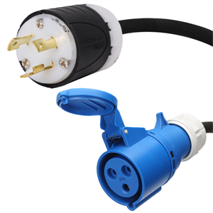 NEMA L6-30P to IEC 332C6 Plug Adapter Power Cord