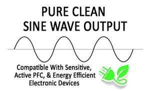 Pure Clean Sine Wave Output By Battery Backup Power UPS