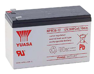 Yuasa NPW36-12 Battery - 12 VDC 7 AH – Battery Backup Power, Inc.